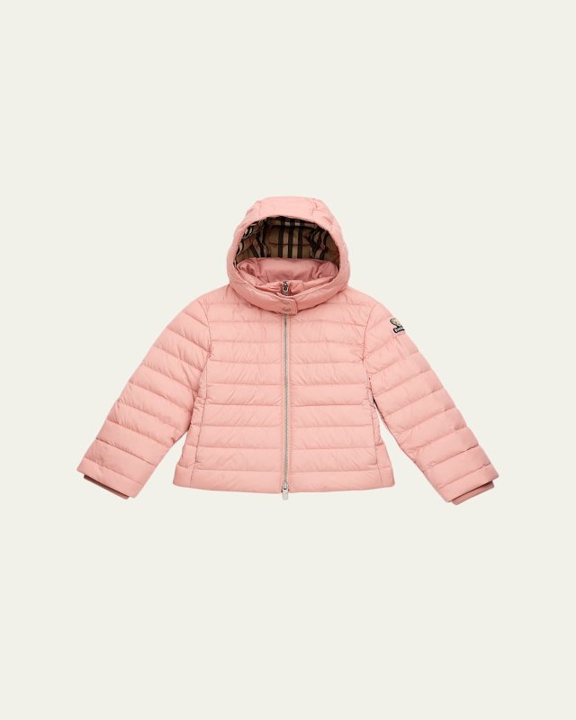 Girl's Cecilia Hooded Down Jacket, Size Newborn-10